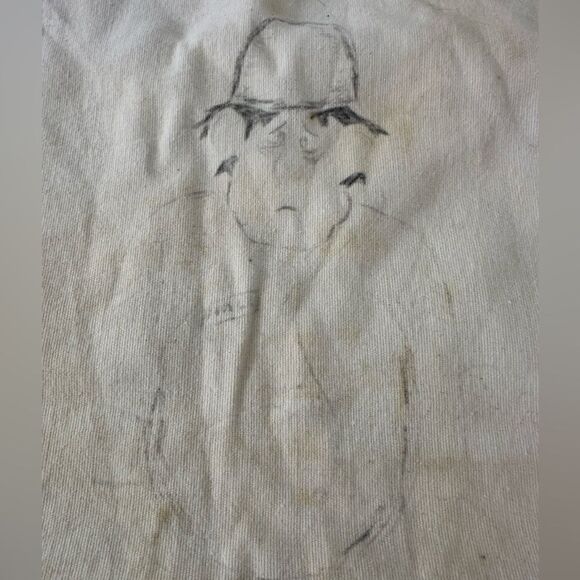 Vintage 1940s Distressed Military Trench Art Cotton Rutsack - Picture 4 of 8